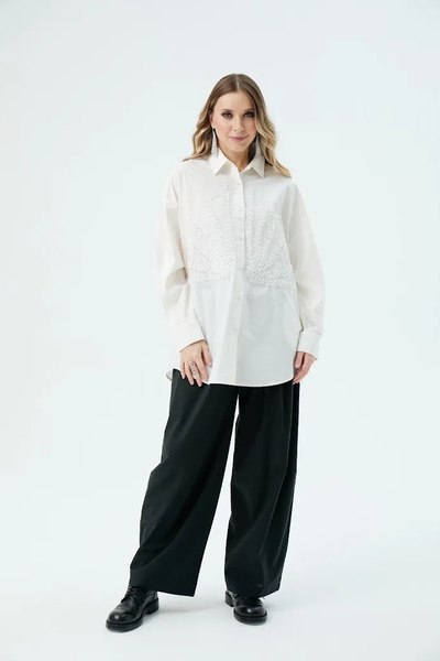 Рубашка женская TUFFONI 8427055 БЕЛЫЙ OVERSIZE